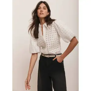 Mint Velvet White Applique Petal Shirt